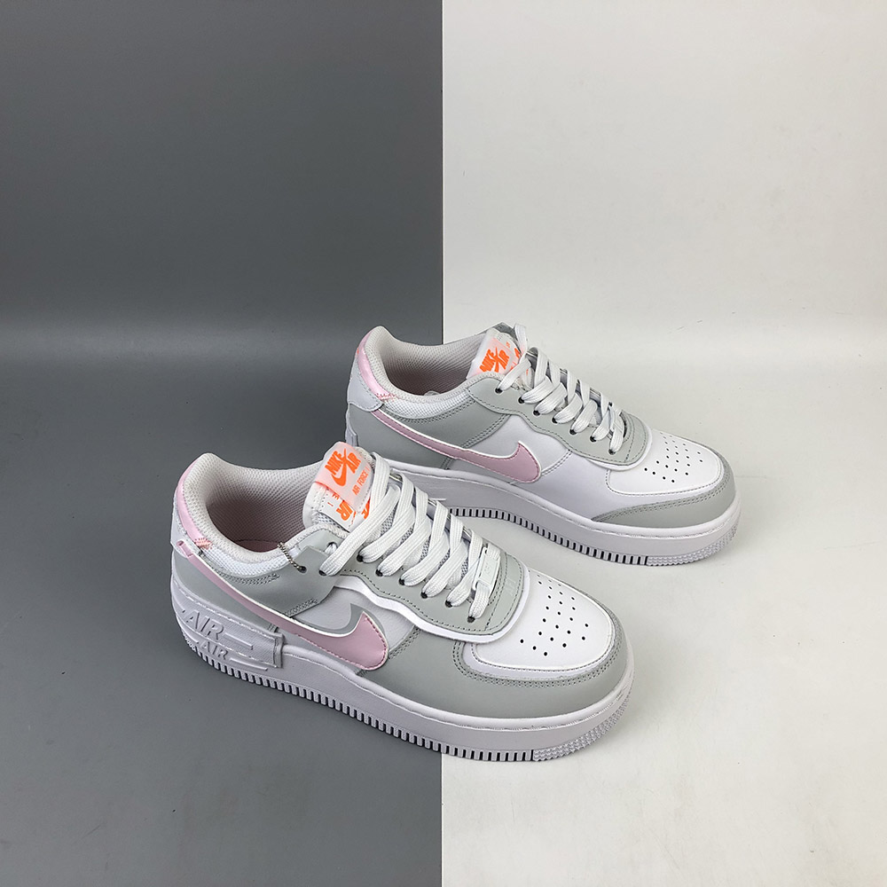 white grey and pink air force 1