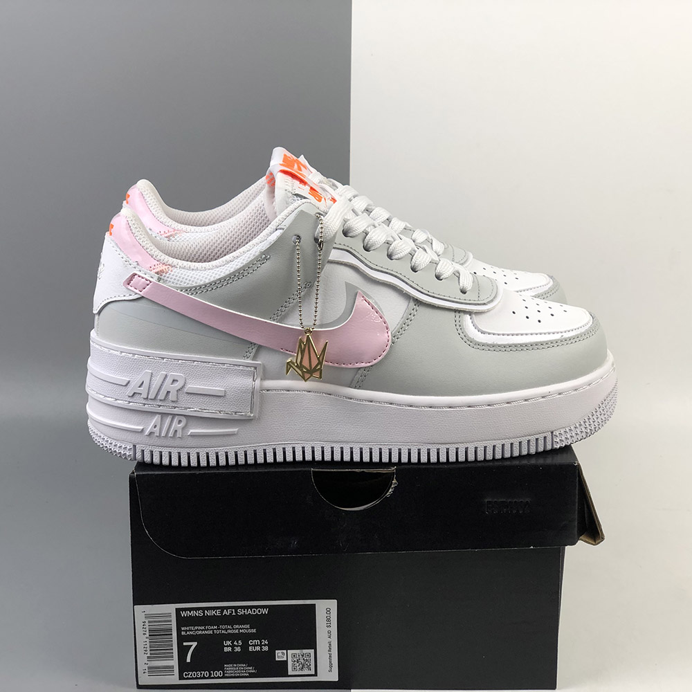 pink and white af1 shadow