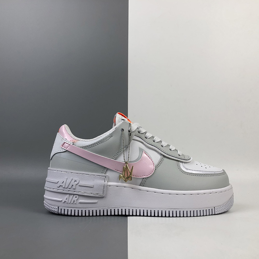 nike air force 1 grey and pink