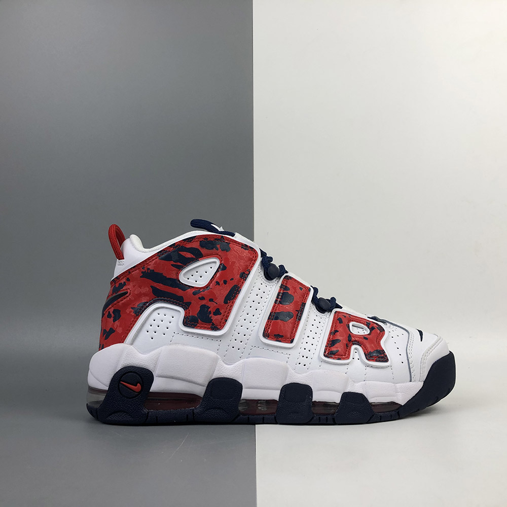 uptempo white red