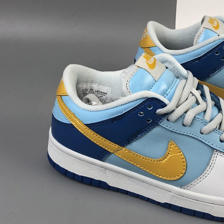 nike dunk high blue and yellow
