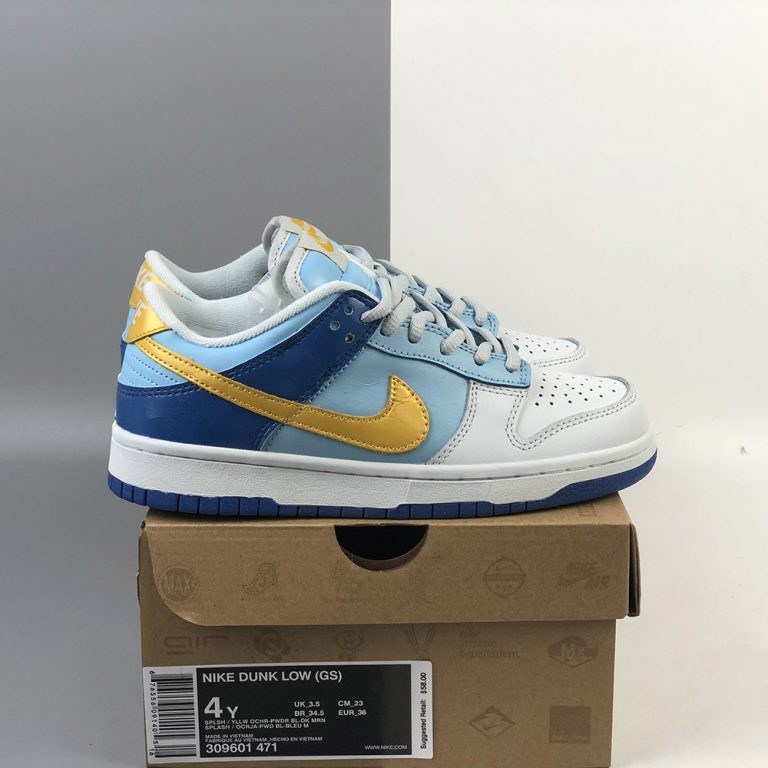 light blue and yellow dunks