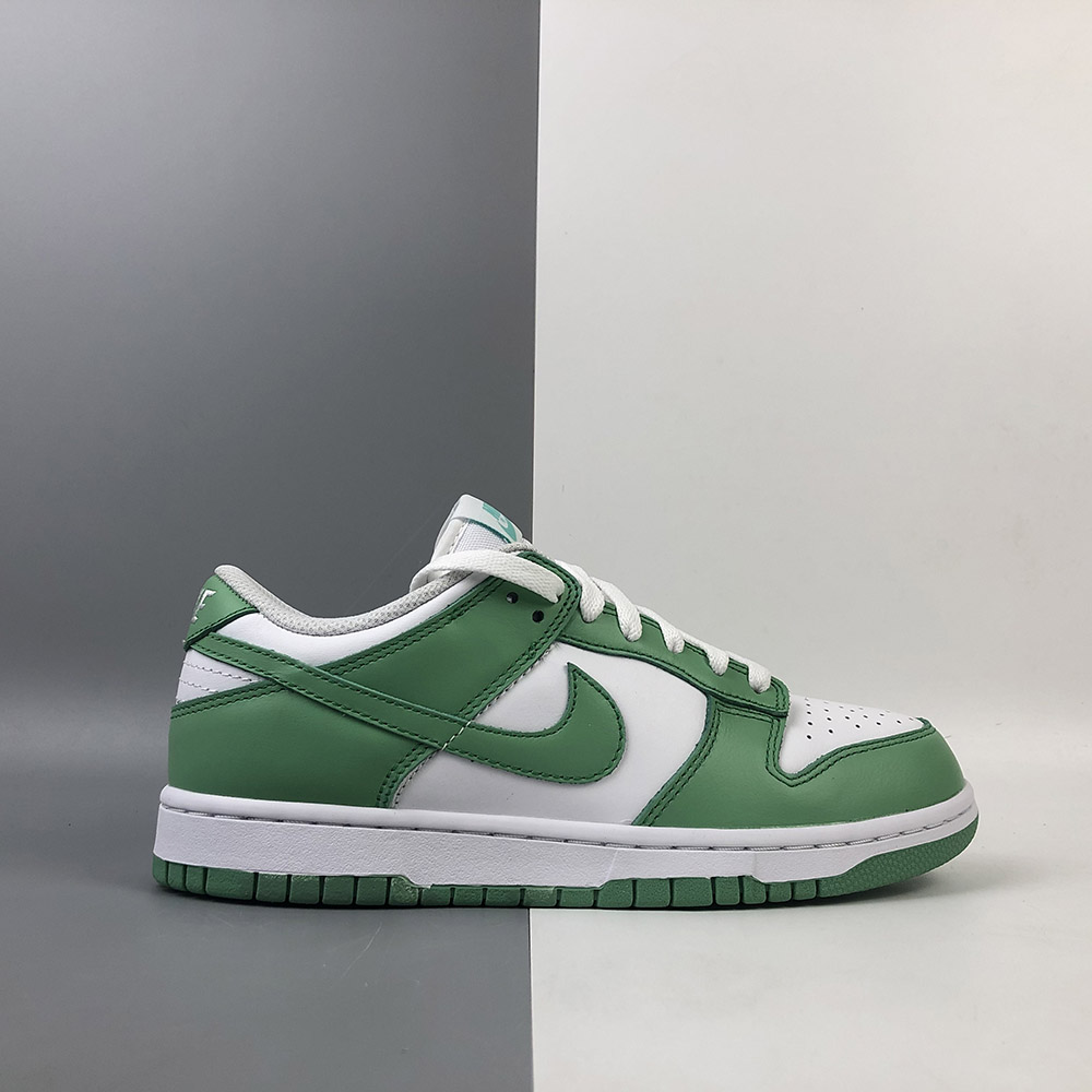 Nike Dunk Low White/Green Glow For Sale 