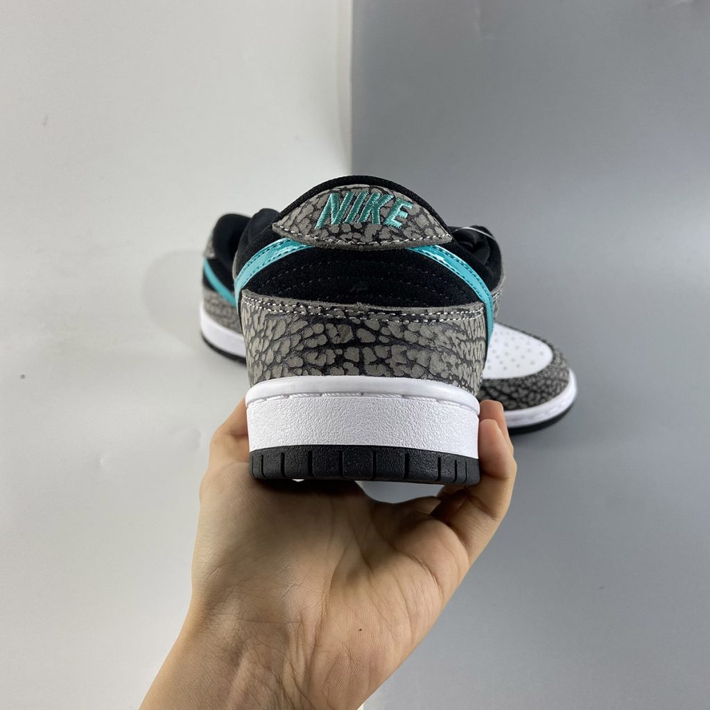 nike dunk low prm sb elephant grey clear jade
