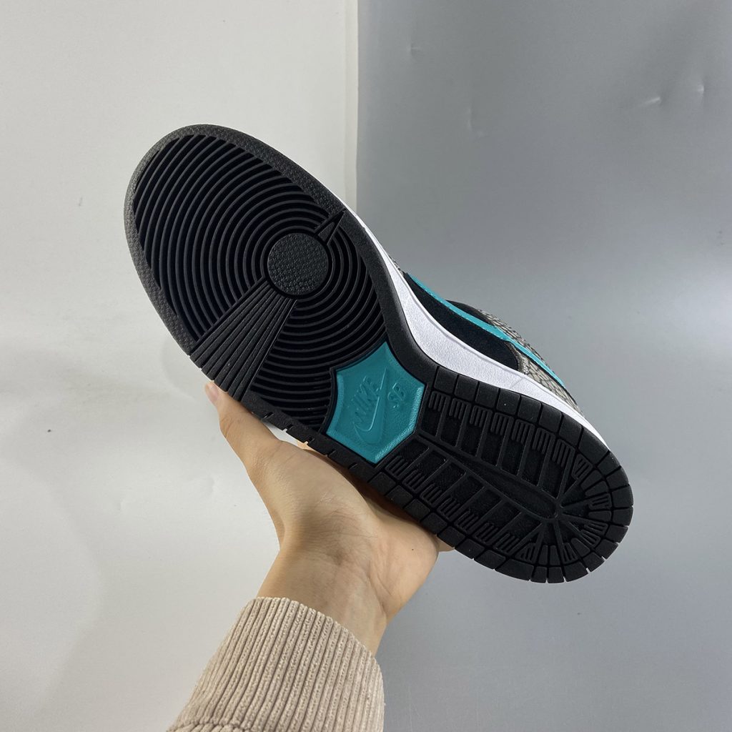 nike dunk low prm sb elephant grey clear jade