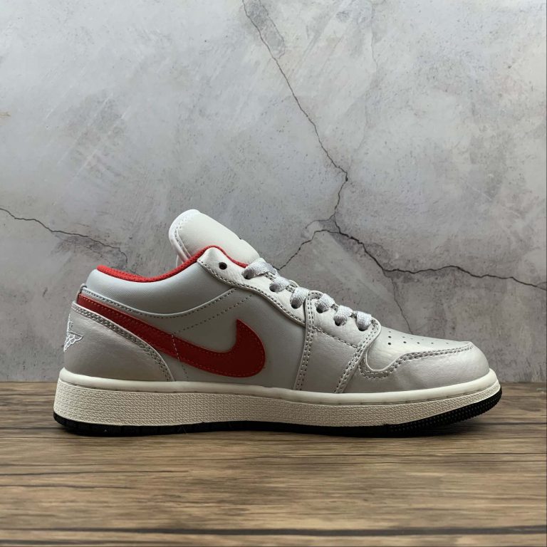 Air Jordan 1 Low Premium Grey University Red For Sale – The Sole Line