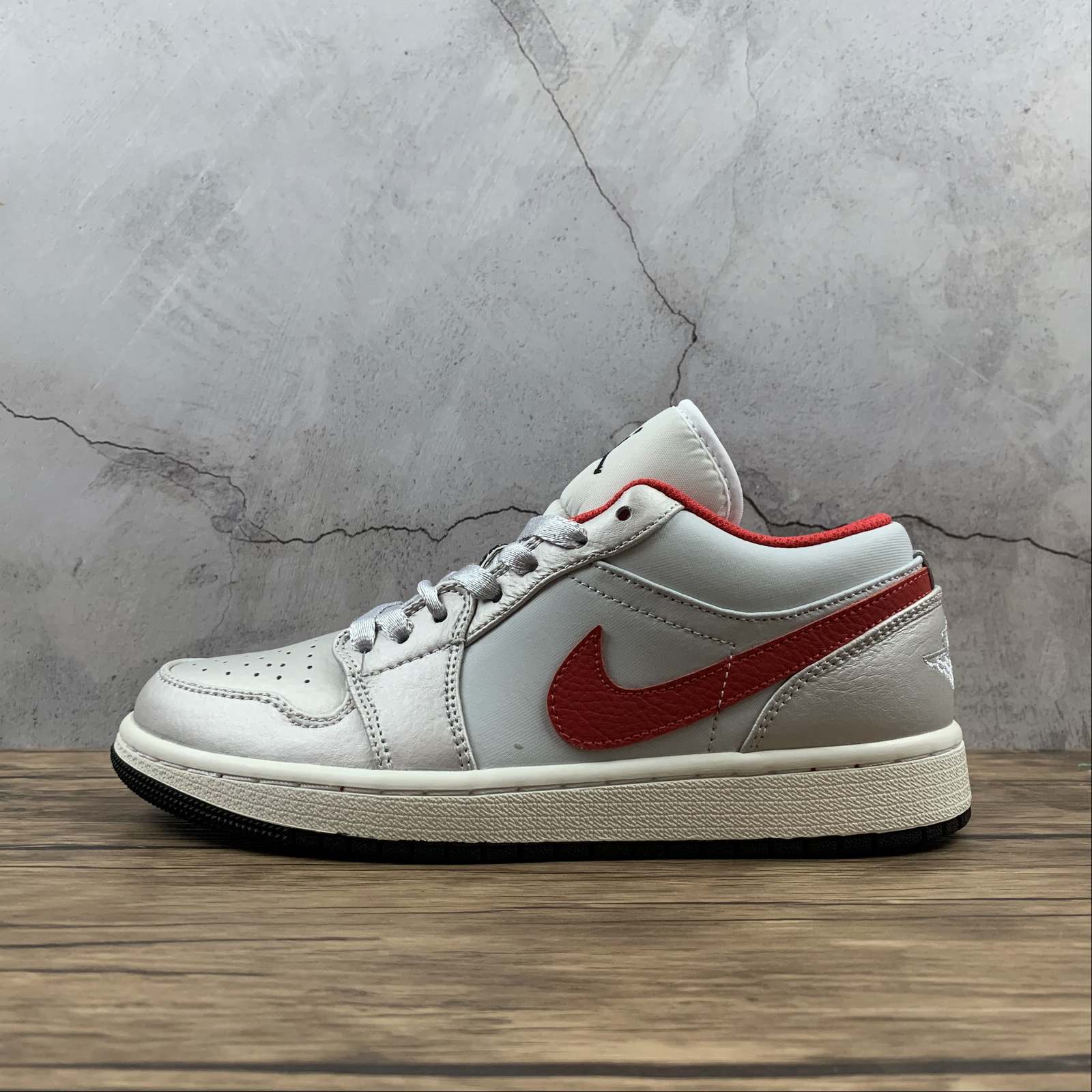 Air-Jordan-1-Low-Premium-Grey-University-Red-For-Sale