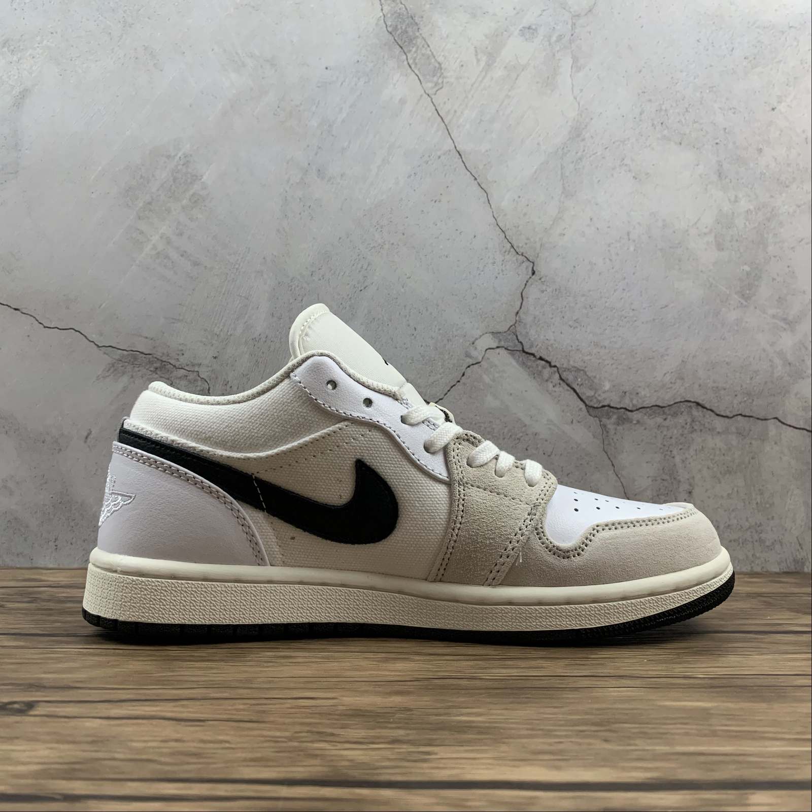 air jordan 1 low white sail black