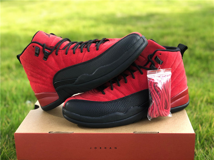 red and black jordan 12