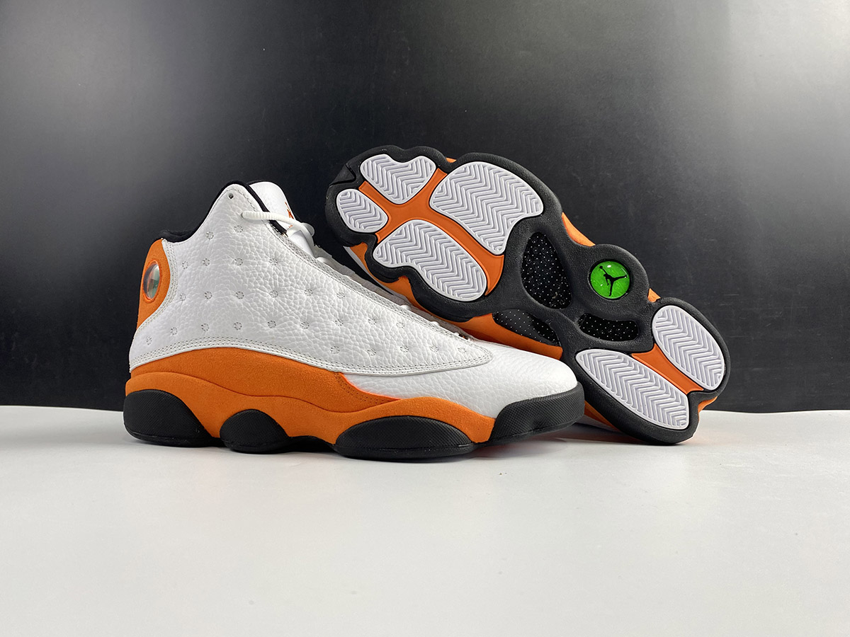 jordan 13 white and orange