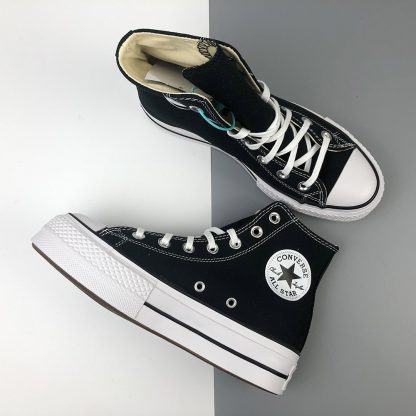 high top platform converse black