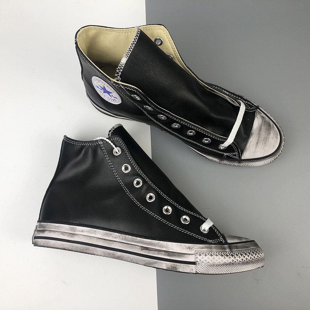 old school leather converse high tops