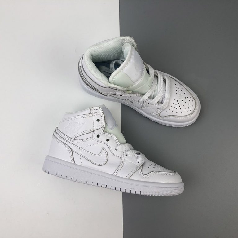 junior jordan 1 mid white