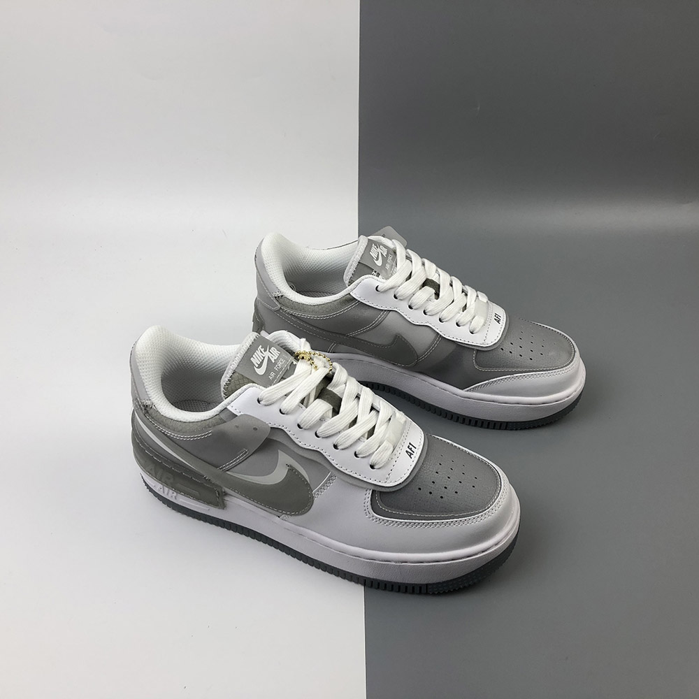 air force 1 shadow trainers white particle grey grey fog