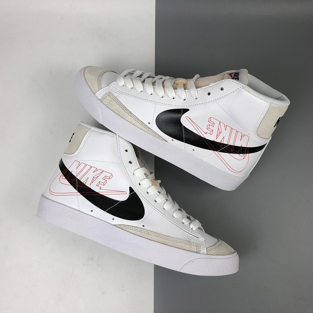 Nike Blazer Mid Reverse Swoosh Logo White For Sale – The Sole Line