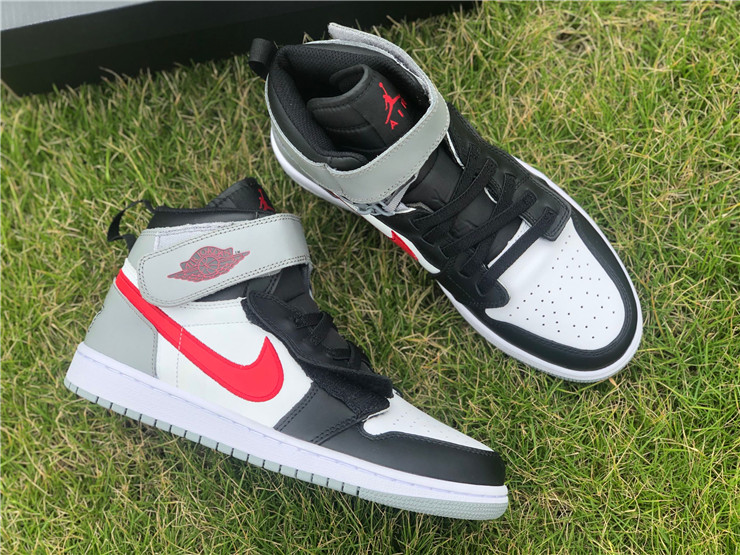 Air-Jordan-1-High-FlyEase-Black-White-Particle-Grey-Gym Red-4
