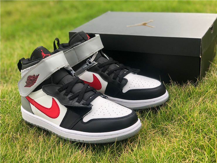 Air-Jordan-1-High-FlyEase-Black-White-Particle-Grey-Gym Red-6