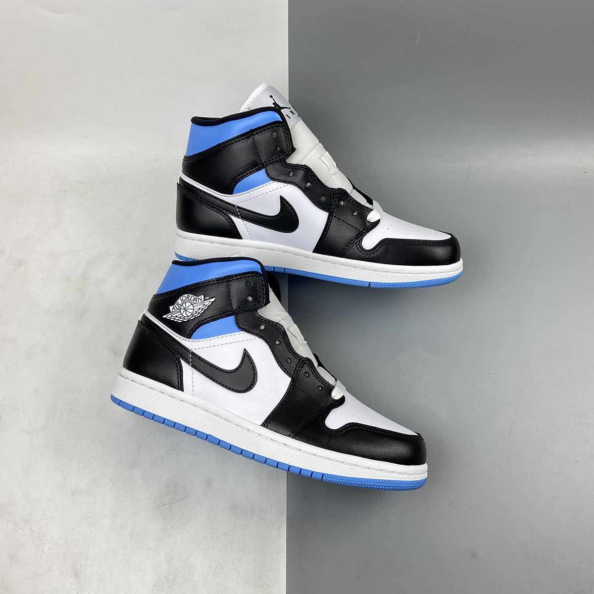 Air Jordan 1 Mid Royal Black White For Sale – The Sole Line