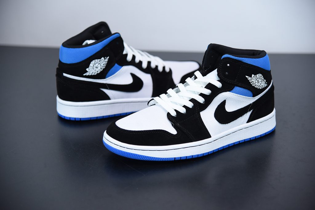 nike air jordan 1 mid royal black white