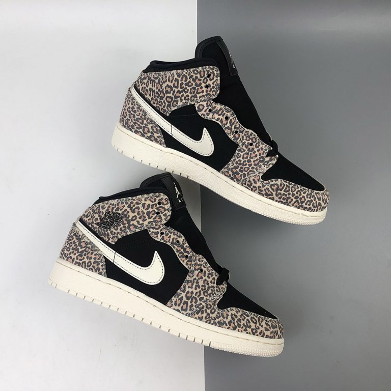 jordan 1 mid se leopard