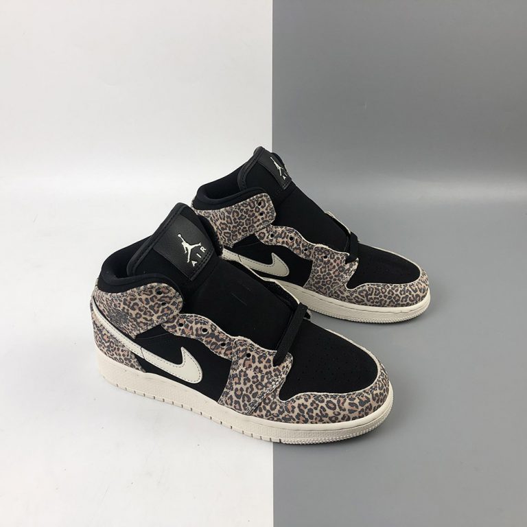 jordan aj 1 mid se leopard