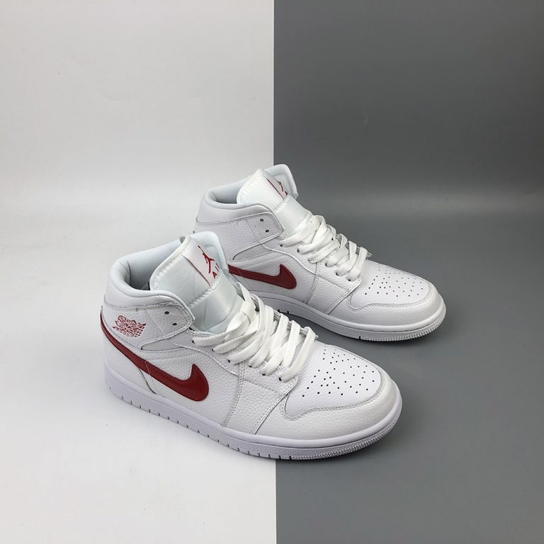 Air Jordan 1 Mid White/University Red For Sale â The Sole Line