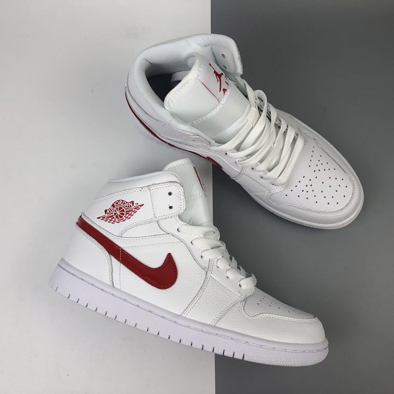 Air Jordan 1 Mid White/University Red For Sale â The Sole Line