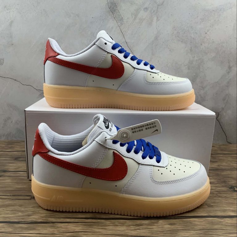 Custom Nike Air Force 1 Low White Red For Sale – The Sole Line