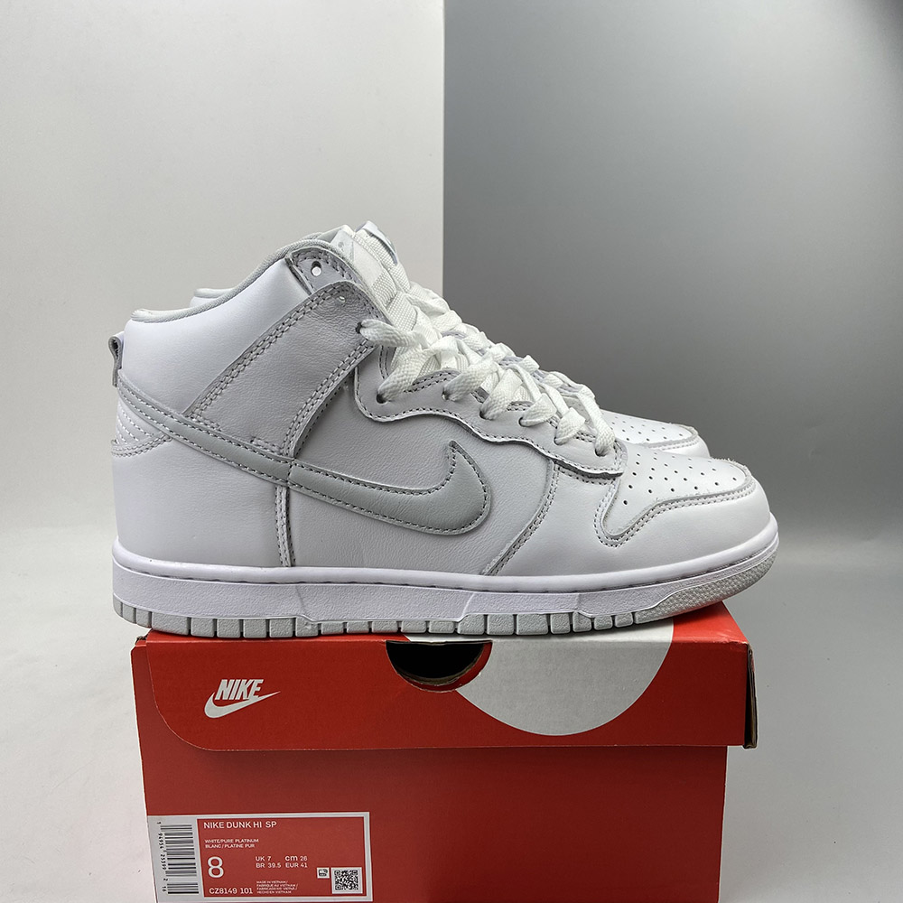 nike dunk high retro sail pure platinum