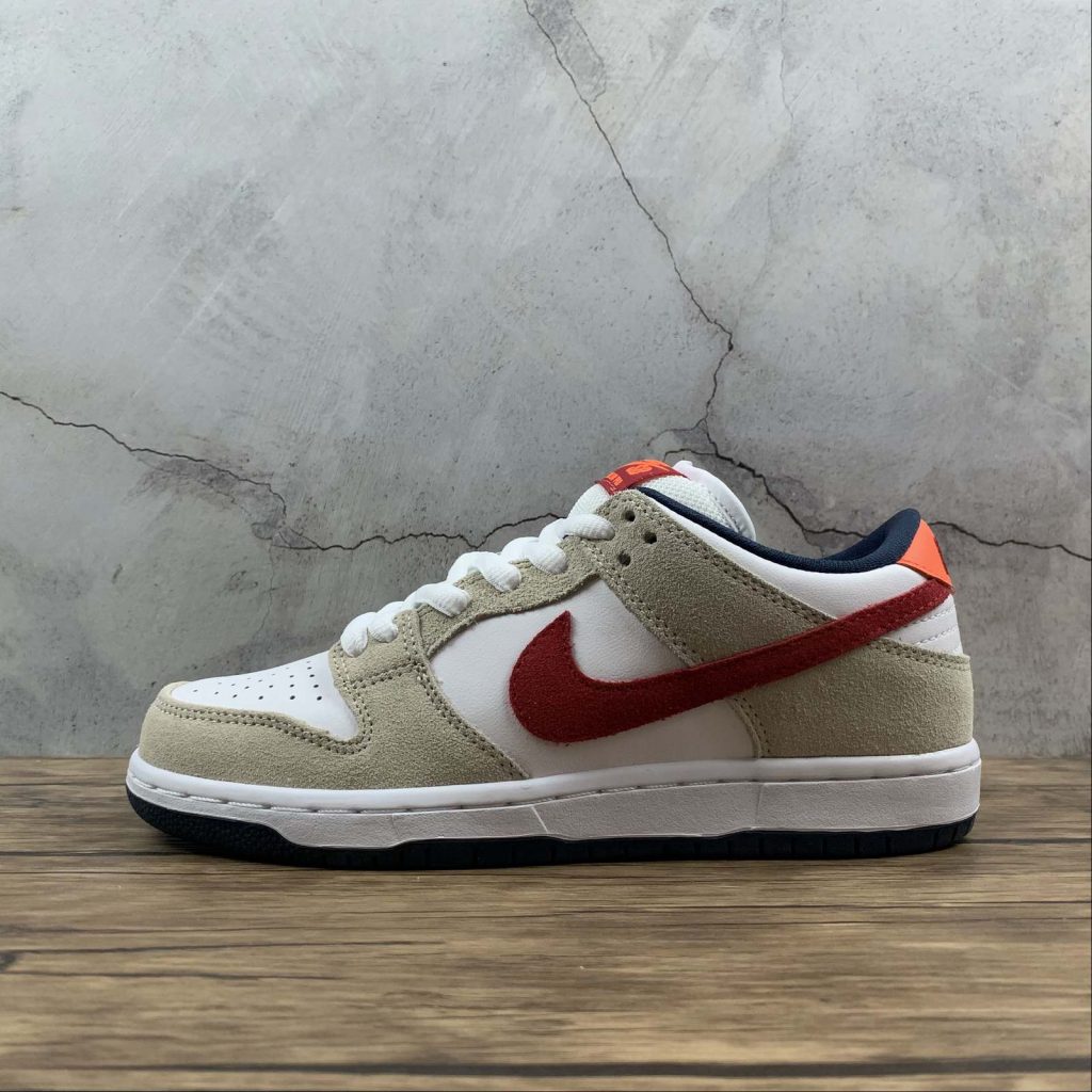 nike dunk white crimson