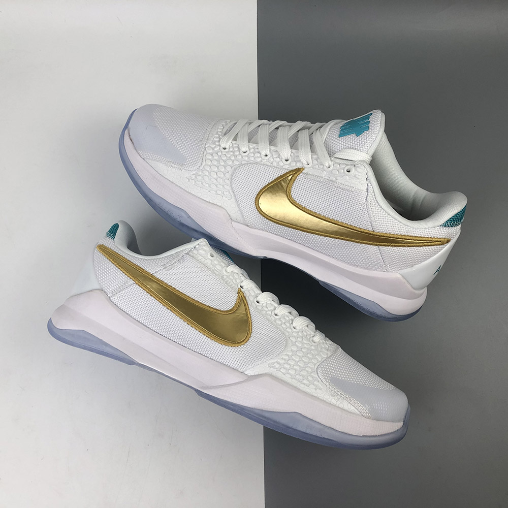 kobe 5 protro white gold