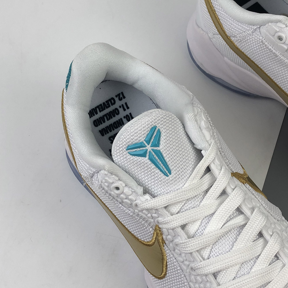 kobe 5 protro white gold