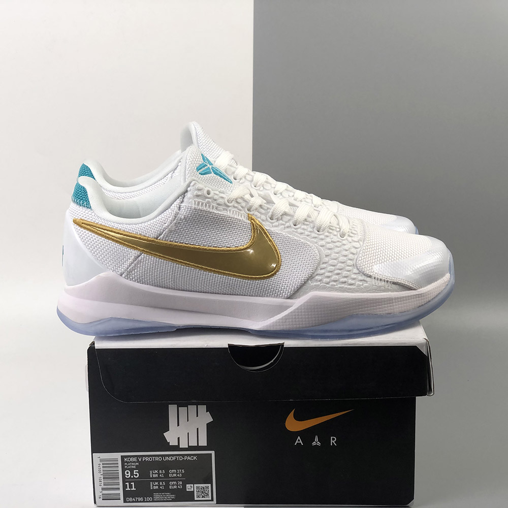 kobe 5 protro white gold