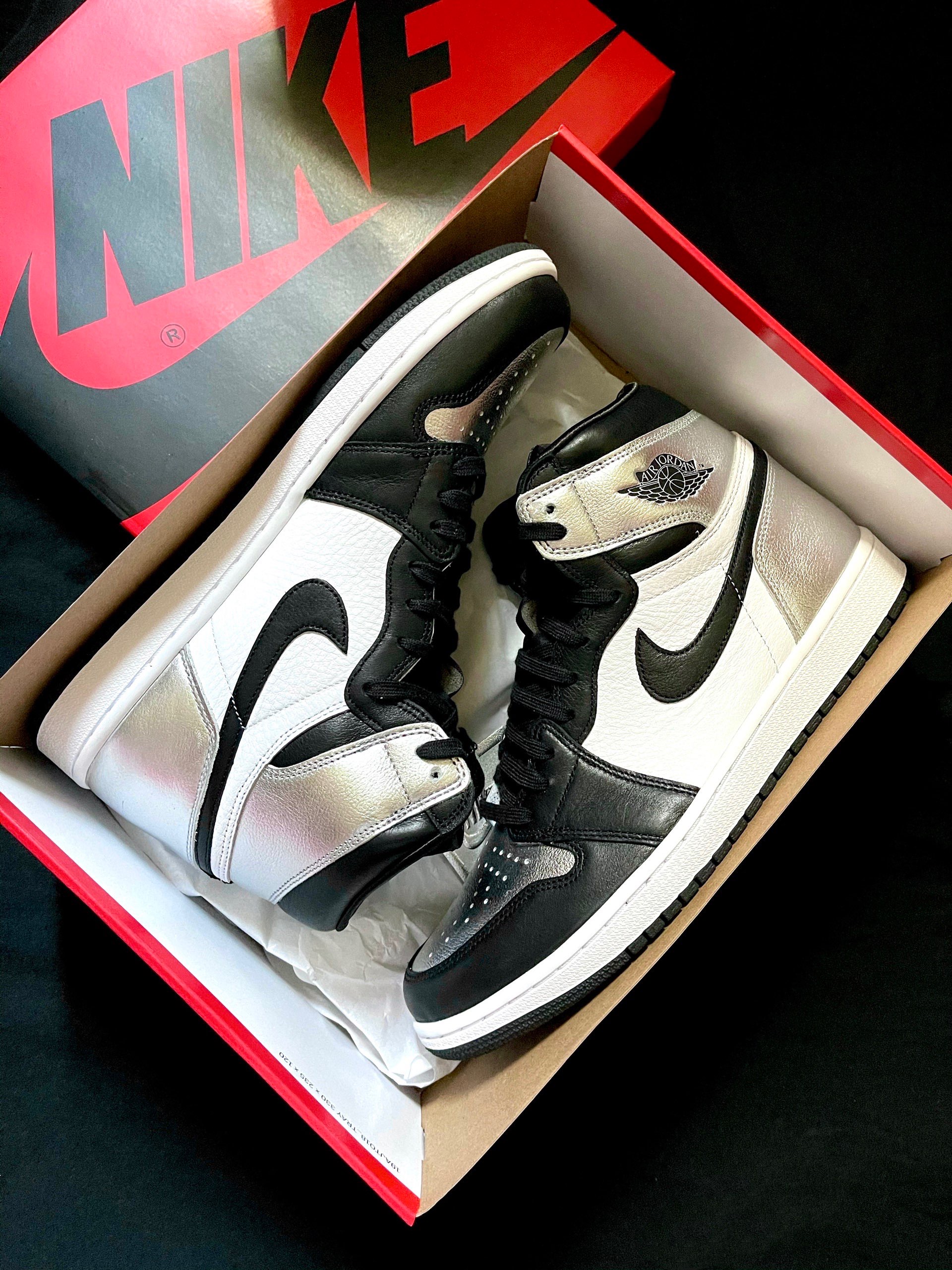 Air Jordan 1 High OG “Silver Toe” Black/Metallic Silver-White-Black For ...