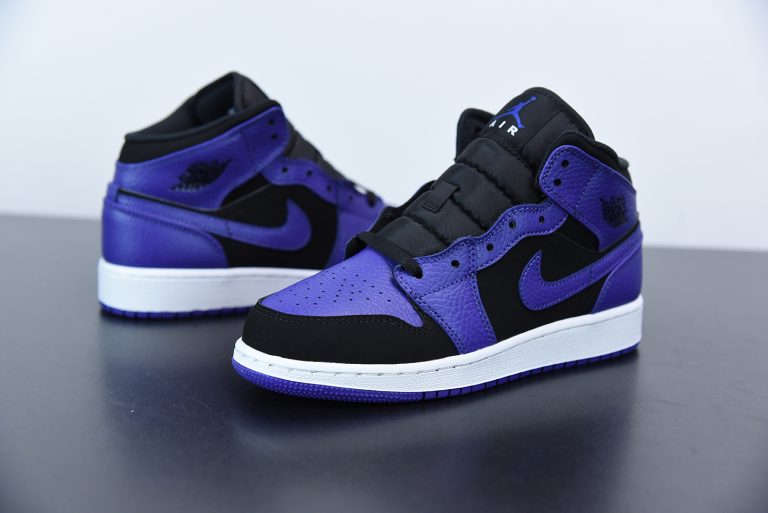 air jordan 1 mid black dark concord