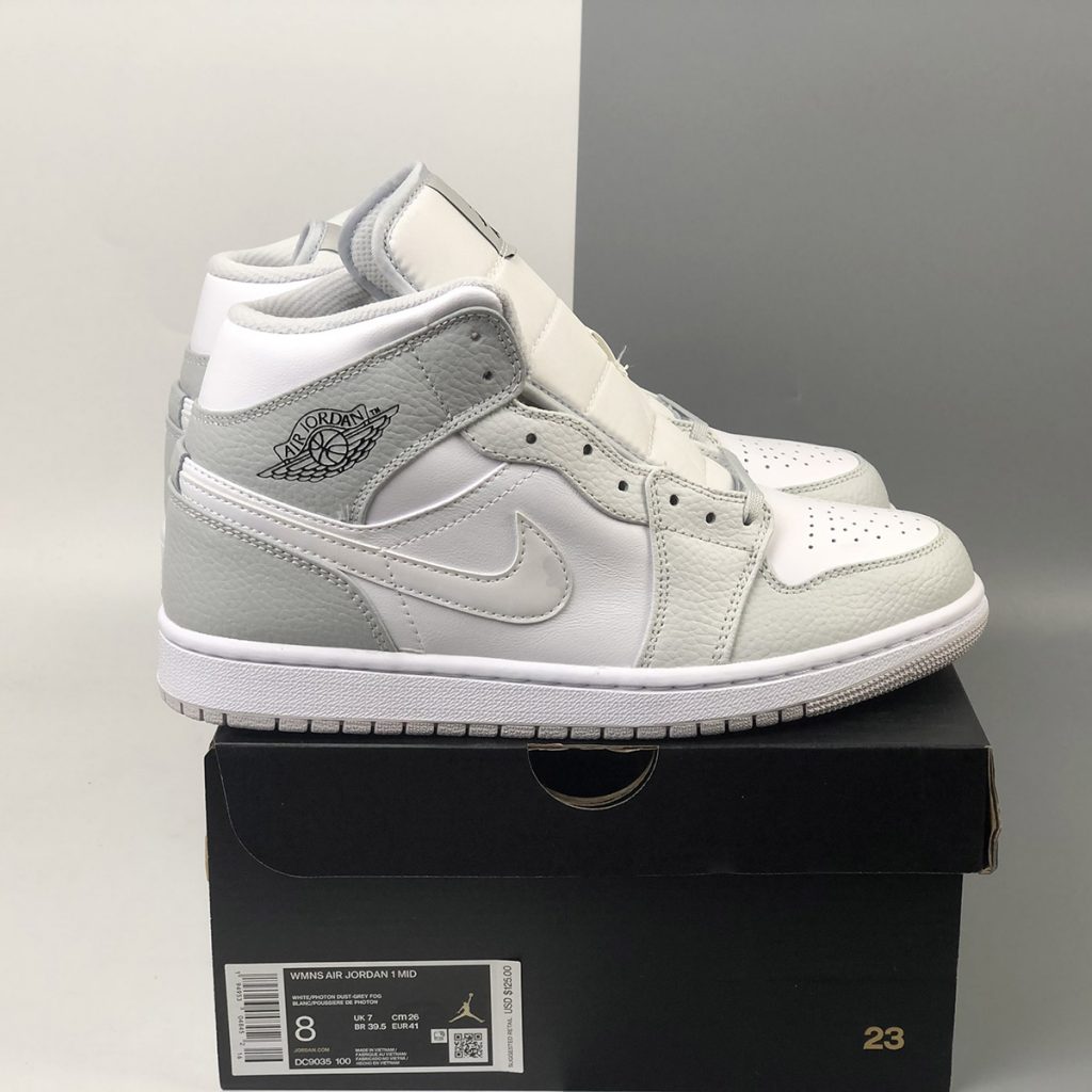 air jordan 1 mid grey tan