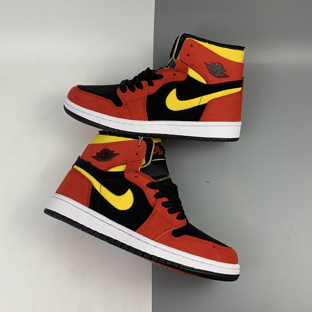 Air-Jordan-1-Zoom-Comfort-Black-Chile-Red-White-University-Gold