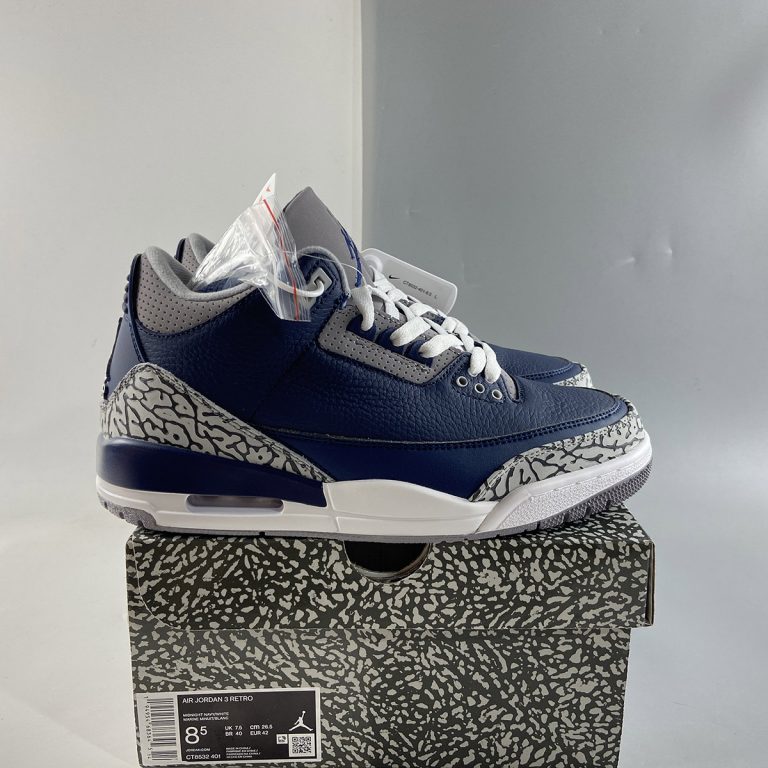 air jordan 3 retro midnight navy cement grey white