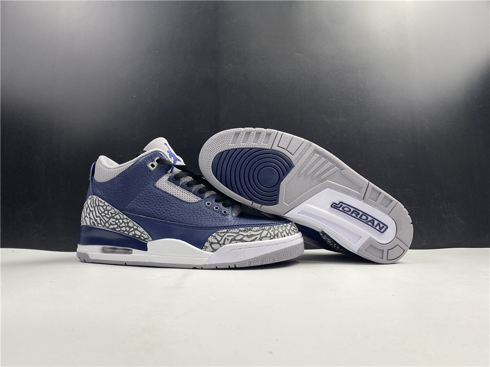 air jordan 3 retro midnight navy cement grey white