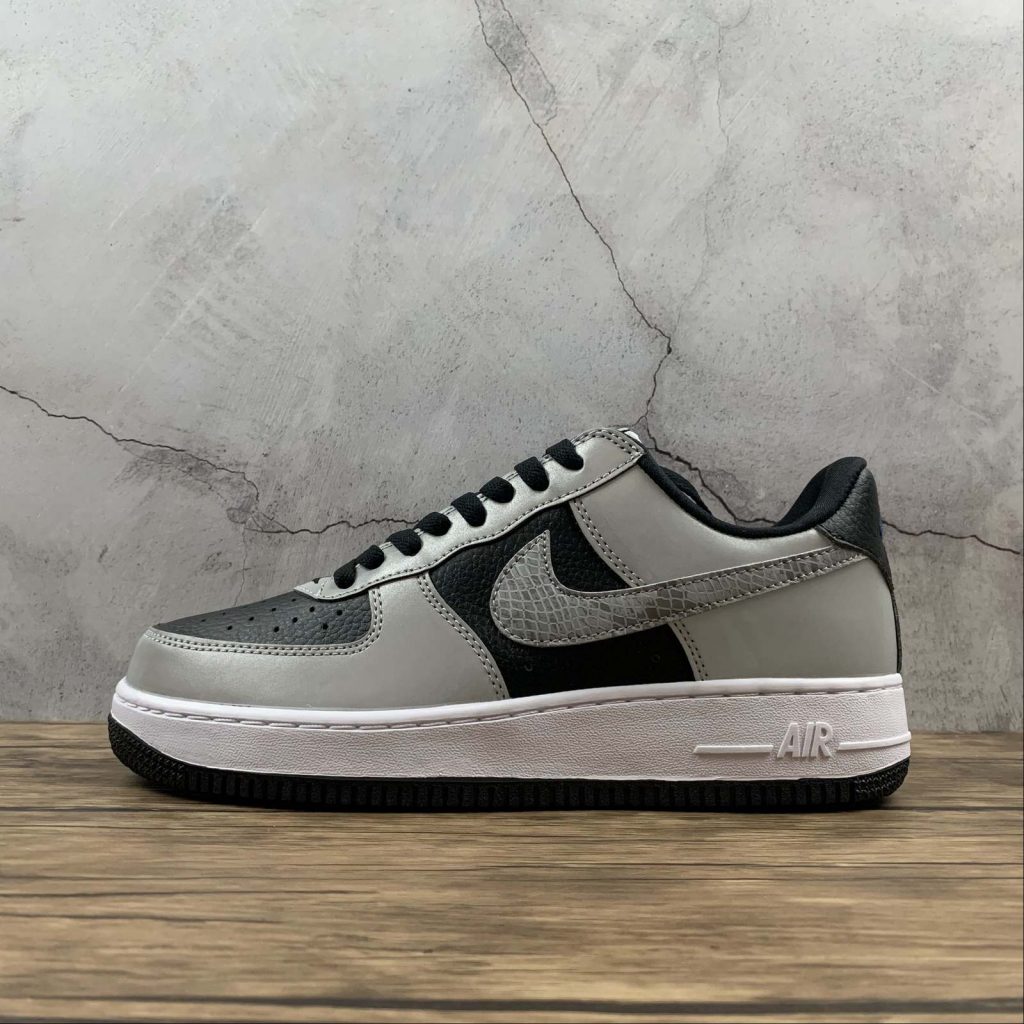 Nike Air Force 1 B 3M Snake Black/Silver-White For Sale â The Sole Line