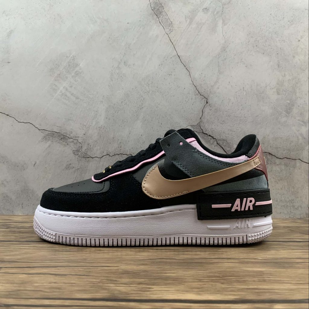 nike air force 1 shadow black pink