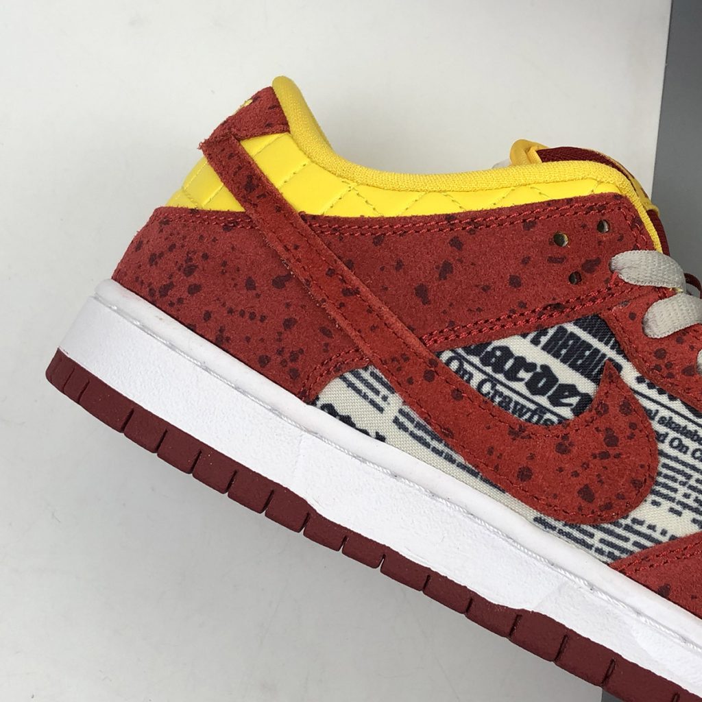 Rukus x Nike SB Dunk Low“ Crawfish” Red-Metallic Silver For Sale – The ...