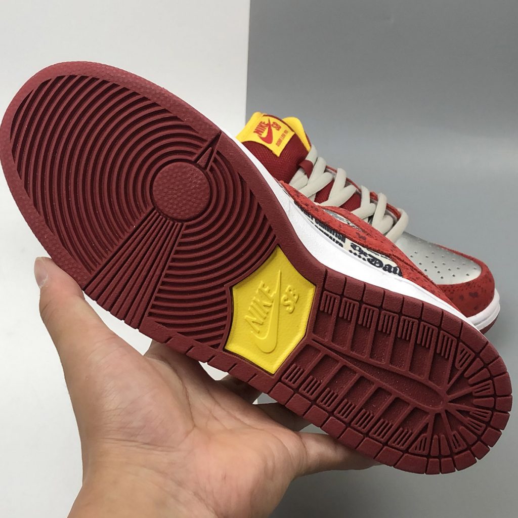 Rukus x Nike SB Dunk Low“ Crawfish” Red-Metallic Silver For Sale – The ...