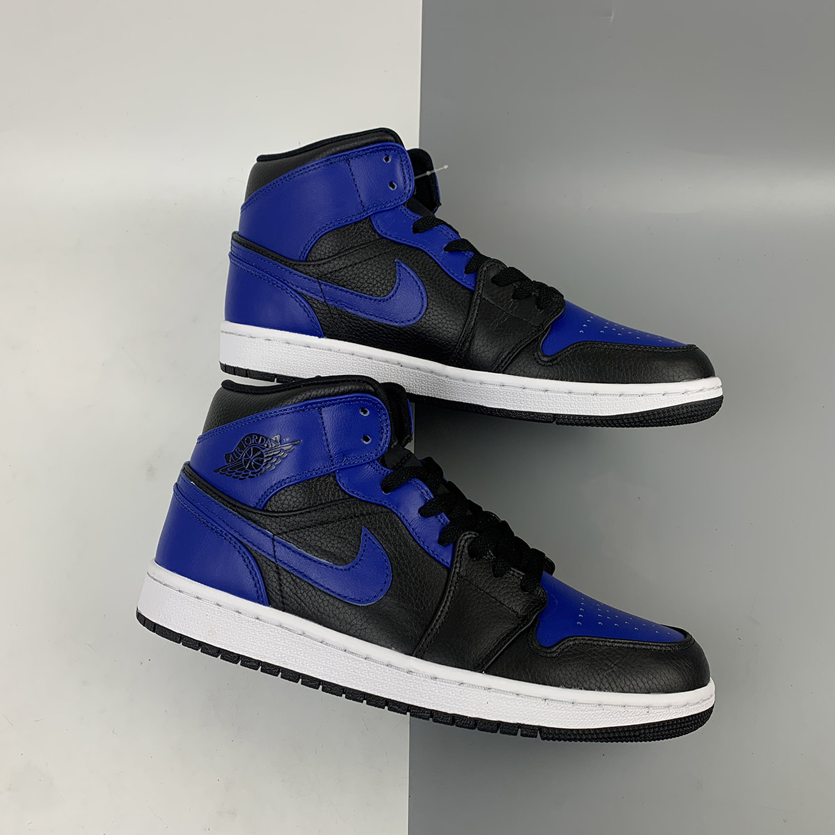 Air Jordan 1 Mid Black/Hyper Royal-White For Sale – The Sole Line