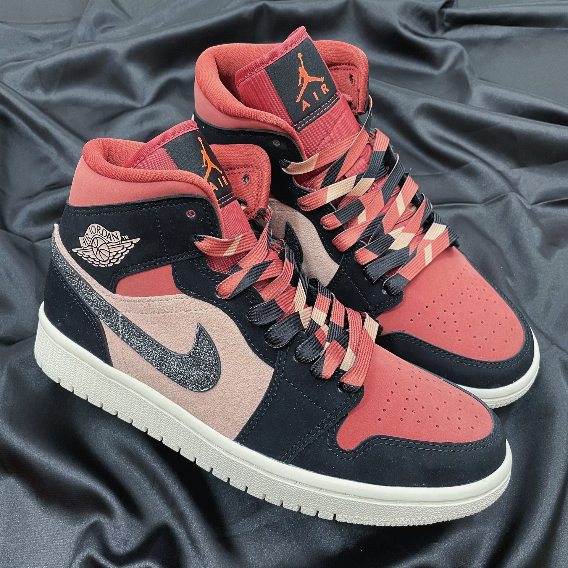 jordan 1 mid burgundy dusty pink stockx
