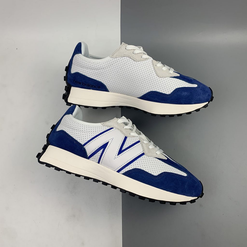 New Balance 327 Perforated Pack White Blue For Sale – The Sole Line