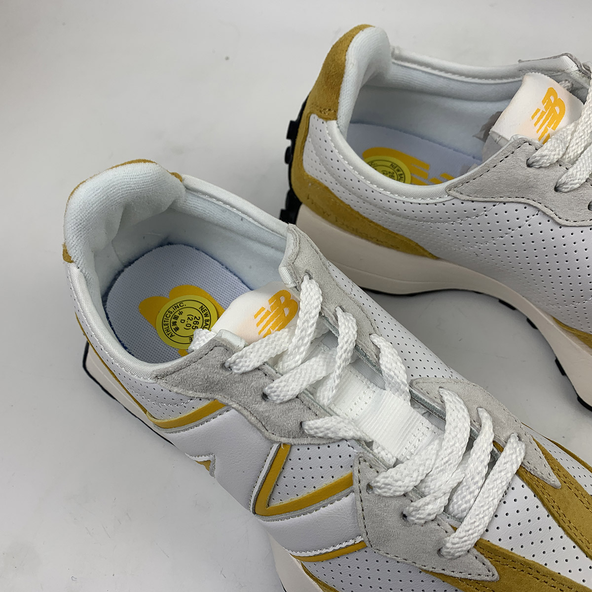 New Balance 327 Perforated Pack Yellow White For Sale – The Sole Line