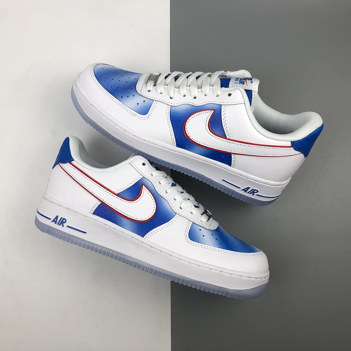 Nike Air Force 1 Low ‘Hardwood Classics’ Pacific Blue/University Red ...