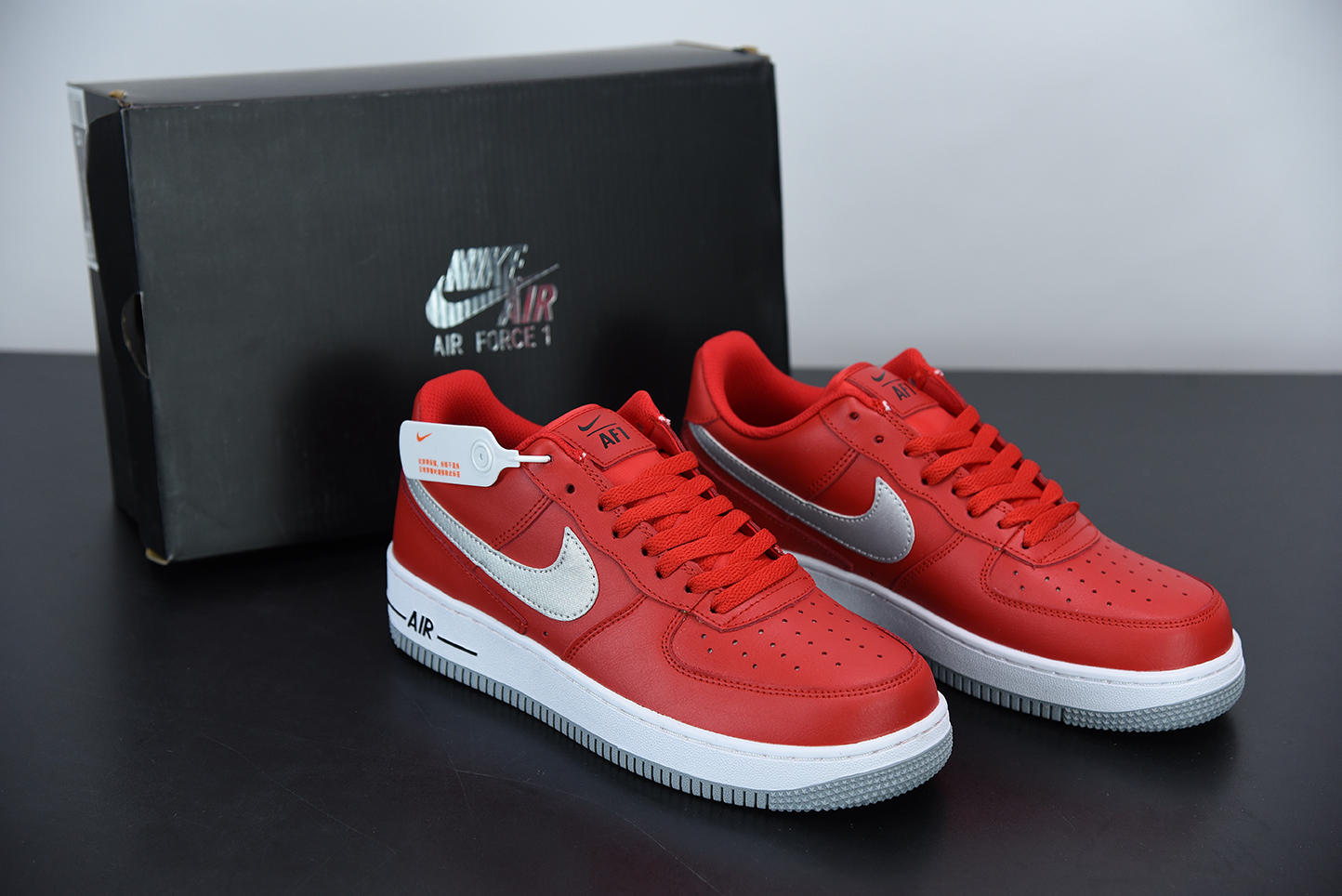Nike-Air-Force-1-Low-Red-Grey-For-Sale