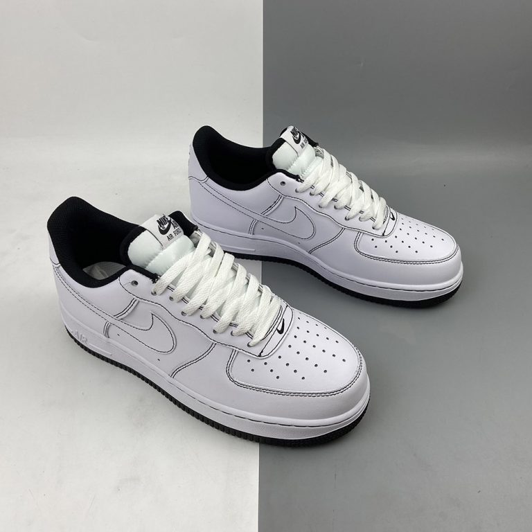 Nike Air Force 1 White Black Stitch For Sale â The Sole Line